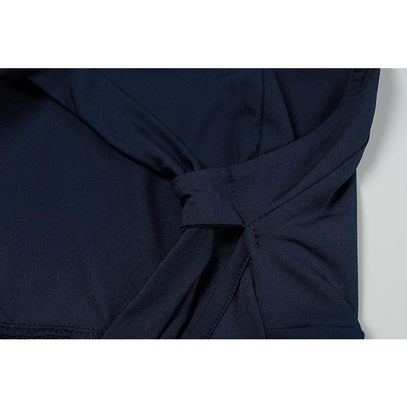 Womens Navy Blue Halter Neck Mermaid Maxi Dress Sleeveless Bodycon Evening Party Gown