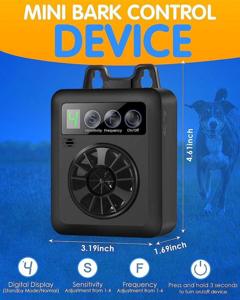Digital Ultrasonic Dog Bark Stopper & Training Device – Anti-Bark Repellent