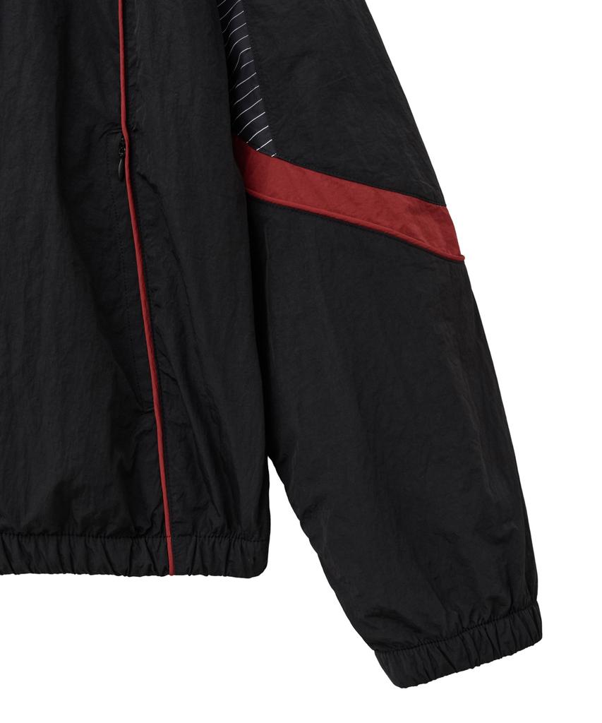 PHYPS MOTORCYCLE Piping Block Track Nylon Jacket Black