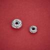 S925 Sterling Silver Meteorite Crater Spacer Bead for Bracelets and Necklaces - Round Jewelry Accessory