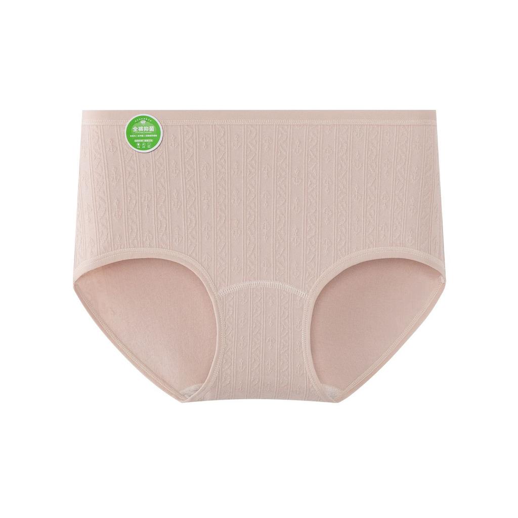 Women's New Spring and Summer A Class Cotton Extended Crotch 10A Anti Bacterial Mid Waist Briefs