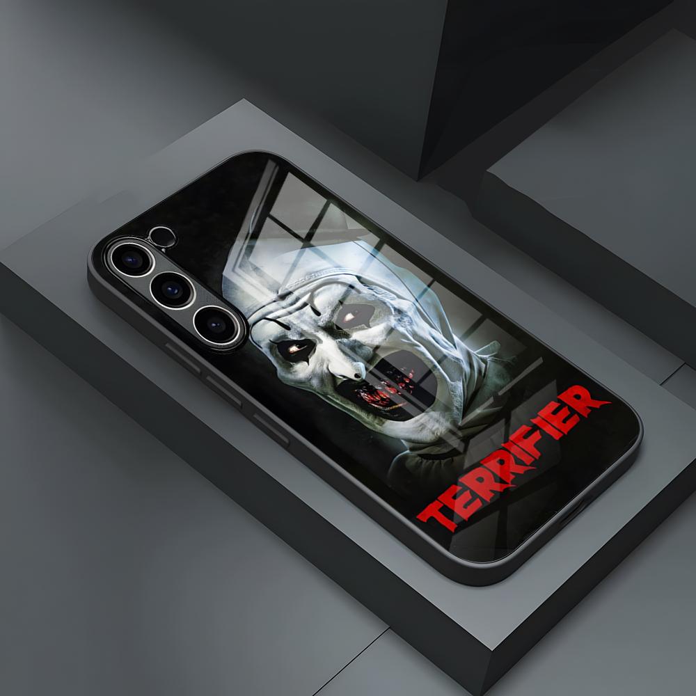 Horror Movie Terrifier Phone Case For S24 Ultra Samsung S23 Fe S22 S20 S21 Plus Galaxy A54 A34 A24 A53 Note 20 Glass Cover
