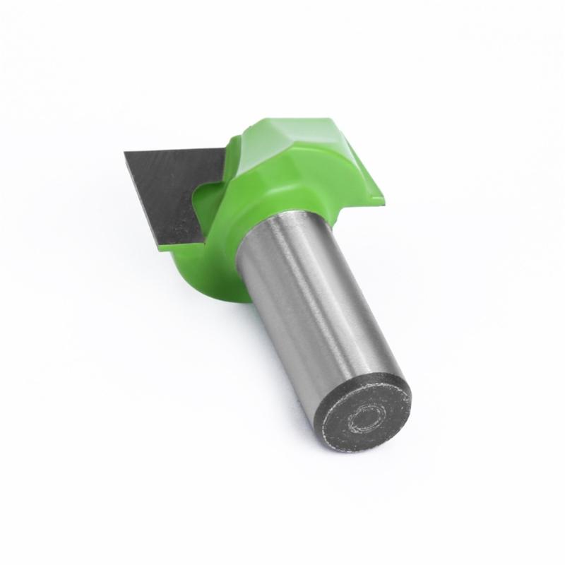 Langlebigkeit Stahlspitzen-Bodenreinigungsfräser für effiziente Holzbearbeitungsaufgaben mit 1/2-Zoll-Schaft und grünen Oberflächen