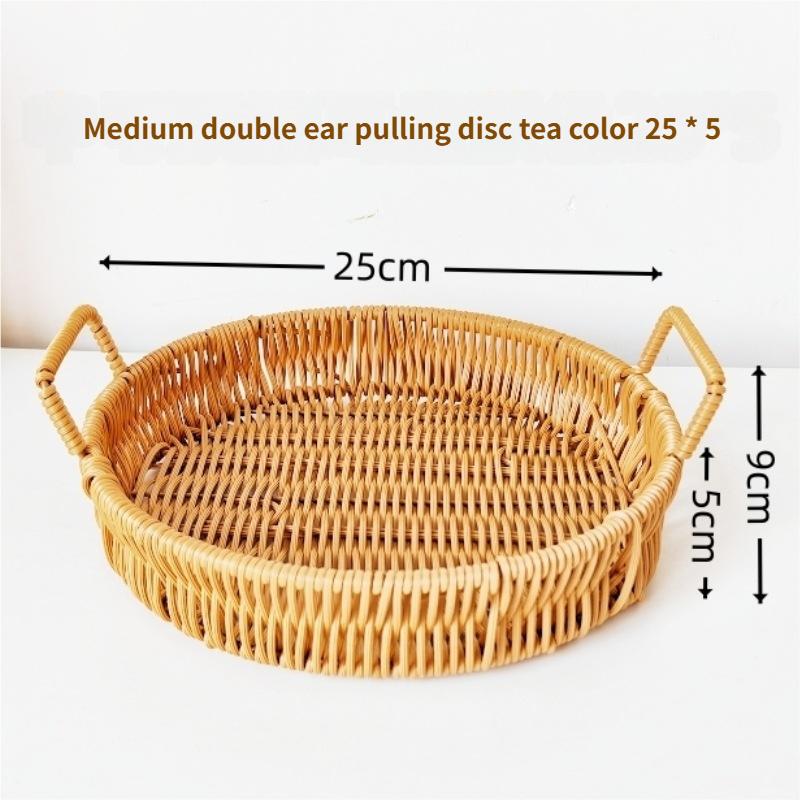 Hand-woven Fruit Basket Japanese Bread Basket Household Storage Basket