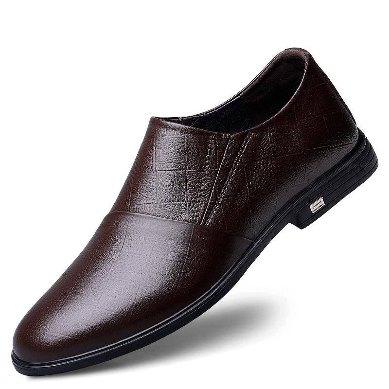 Fashion Minimalist Quality Designer Simple Breathable Comfort Loafer Outdoor Men's Casual Genuine Leather Office Wedding Business Shoes