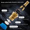 High Performances Faucet Valves Cores with Ceramic Disc Thickened Metal Leak Proof Designs Cartridges for Hot Cold Water