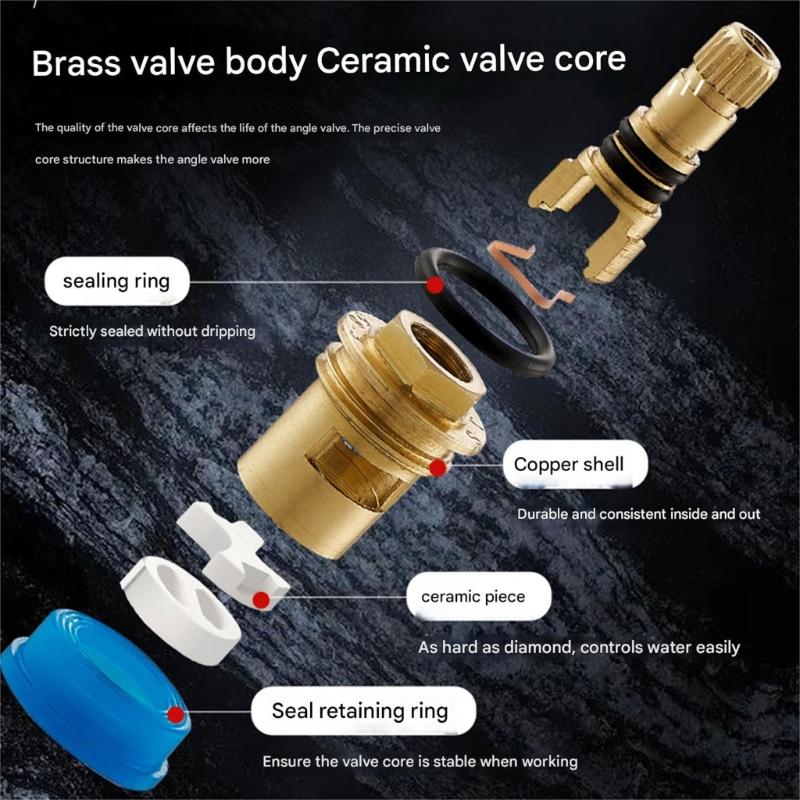 High Performances Faucet Valves Cores with Ceramic Disc Thickened Metal Leak Proof Designs Cartridges for Hot Cold Water