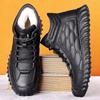 Winter Cotton Shoes Men's Winter High-top Leather Shoes Piled and Thickened Business Casual Dad Shoes Outdoor Casual Sports Shoes
