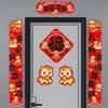 Cartoon Chinese New Year Couplets Paper Window Door Stickers  Celebration Party