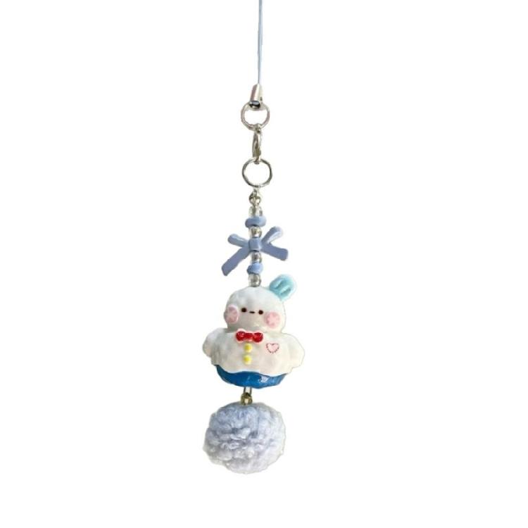 

Elegant Snowman Snowflake Keyring Phone Charm Pendant Convenient for Winter Lovers and Holiday Decorations Use 1