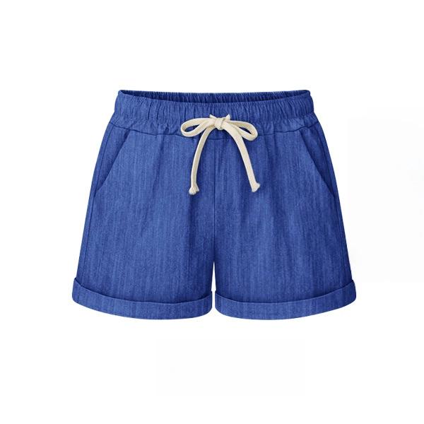  Tooxika Shorts Women Summer Pants Faux Denim Straight Pants Loose Large Size Pants Slim Thin Casual Women's Pants