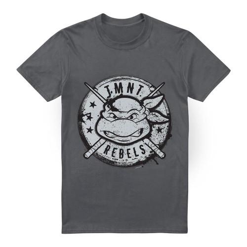 Teenage Mutant Ninja Turtles Mens Rebels Distressed Logo T-Shirt