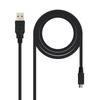 NANO CABLE USB 2.0 Cable Nanocable 10.01.0500/ Usb Male - Microusb Male/ 80cm/ Black