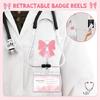 Funny ID Badge Holder with Alligators Clip for Nurse Teacher Office Holiday, Retractable Badge Reels Gifts Badge Holder