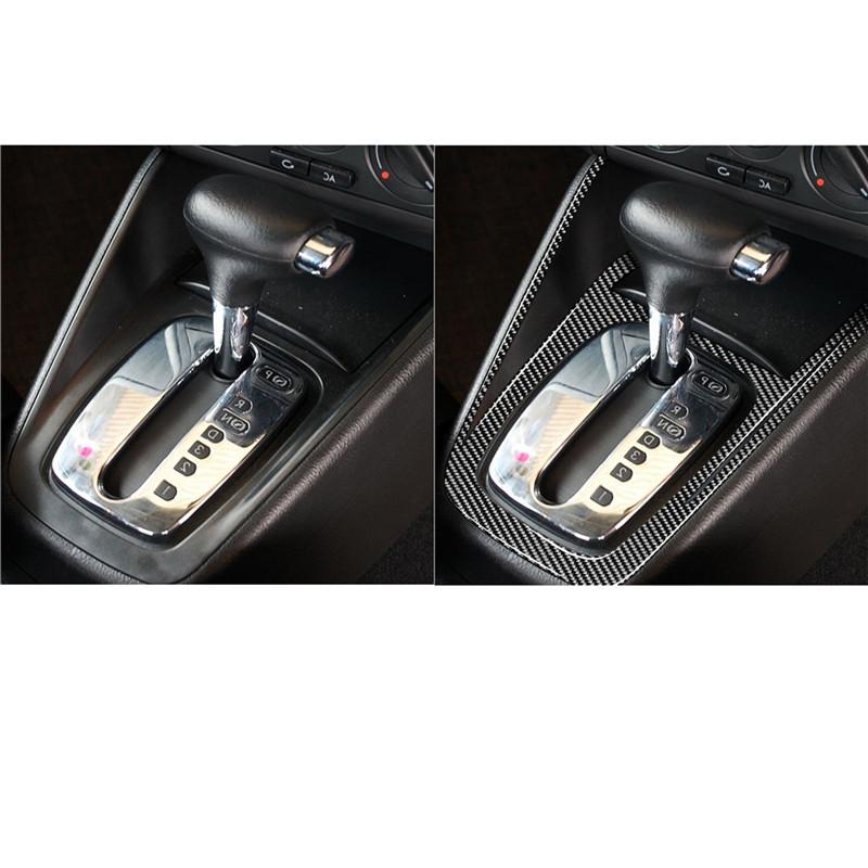 Für VW Golf 4 GTI Jetta MK4 1999-2004 Kohlefaser Innenraum Auto Schaltgetriebe Bedienfeld Dekorationsaufkleber Abdeckung Zierrahmen