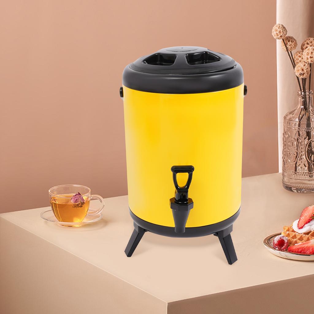 8L Stainless Steel Insulated Drink Dispenser with Spout, Hot and Cold Beverage Container for Parties, Events, Picnics, Catering