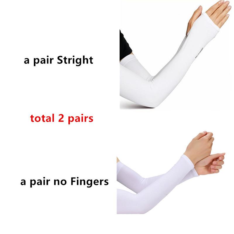 Stay Cool and Protected from the Sun with 2 Pairs of UV Protection Cooling Arm Sleeves for Women and Men