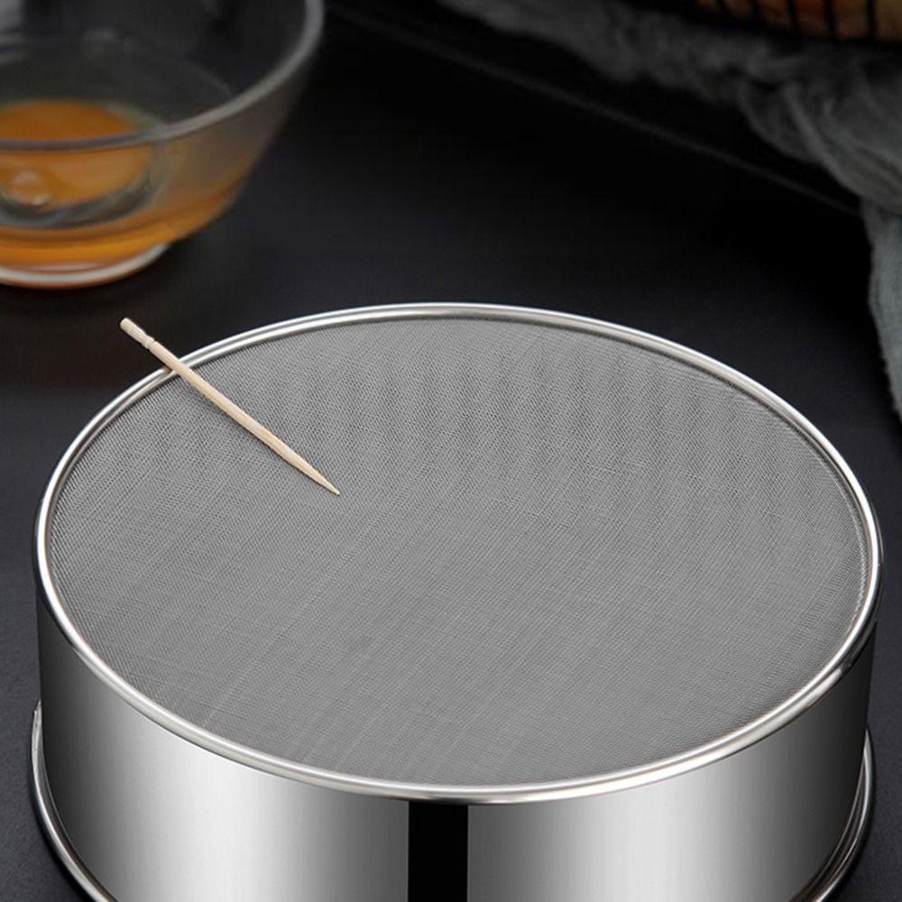 Stainless Steel Flour Sieve Silver Handhold Strainer Sifters Mesh Flour Sifter  Kitchen Supplies