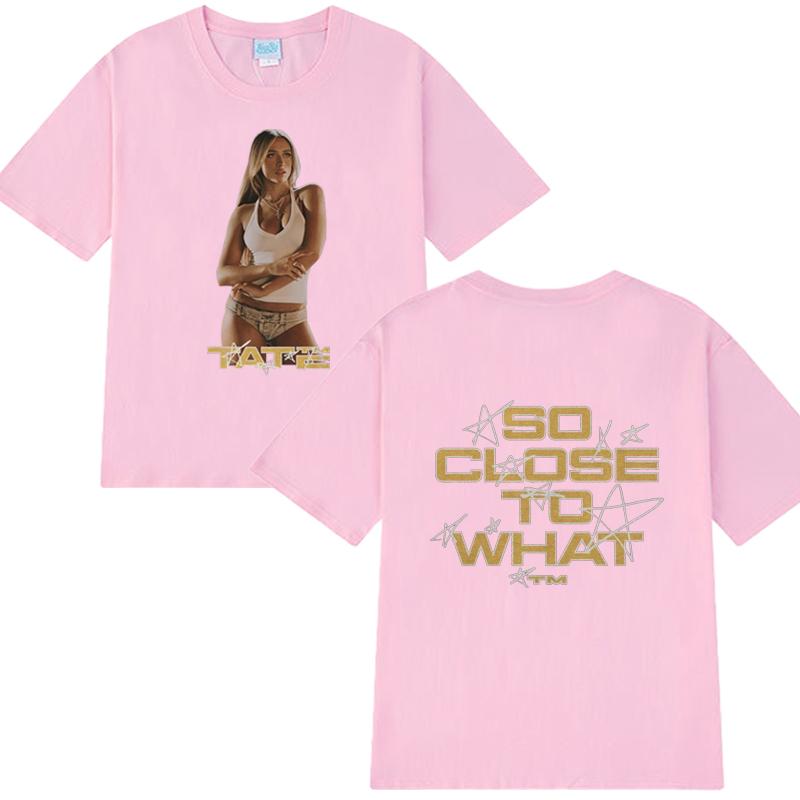 Tate McRae 2025 Concert So Close To What T Shirt New Unisex Women Vintage Oversized Short Sleeve Tshirts Unisex 100 Cotton Tops