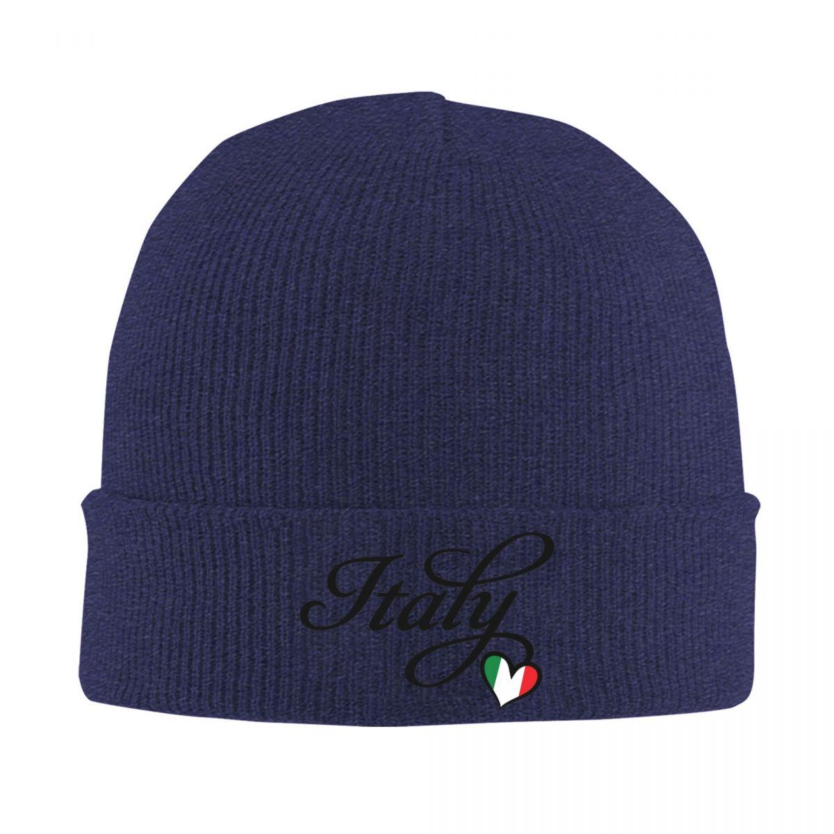 

Italia Warm Knitted Cap Fashion Bonnet Hat Autumn Winter Outdoor Beanies Hats for Unisex Adult One Size