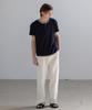 Dekkoloso Easy Layered Henley Neck Short Sleeve T-Shirt [Navy]