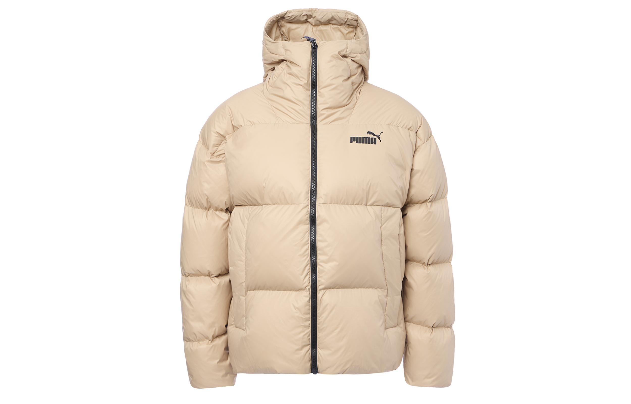PUMA Down Jackets Men s Khaki Hooded Moderate 678334-84 L