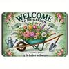 Vintage Willkommen in meinem Garten Metallschild 8x12 Zoll Aluminium Poster Wanddekor
