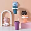Creative Bathroom Adhesive Style Toothbrush Storage Rack for Male and Female Student , Cute Dental Cups, No Need To Drill Holes