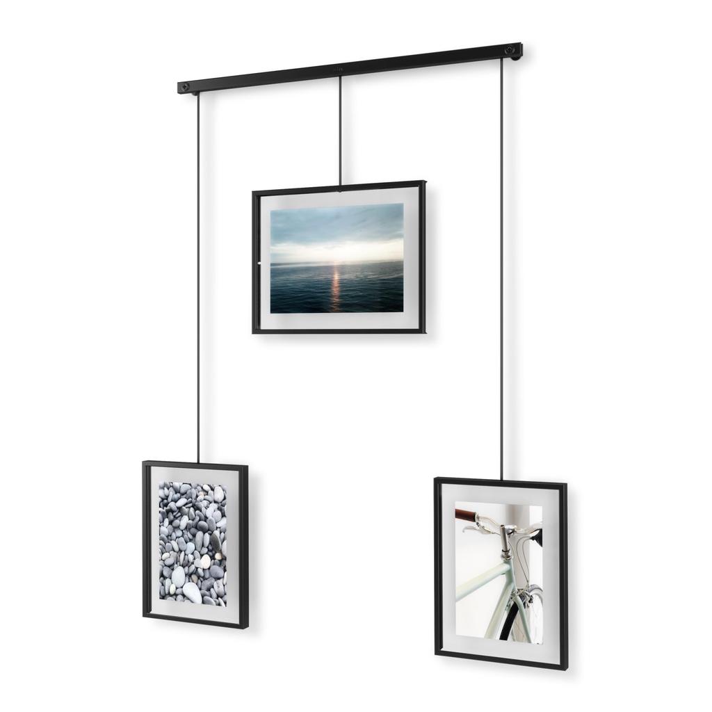 Umbra Wall Display Photo Frame, Black, W49 x D25 x H6cm, EXHIBIT 21016057040
