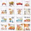 New Thanksgiving Truck Peach Skin Pillow Cover Ins Nordic Pillow Cushion Cover Home Furnishings