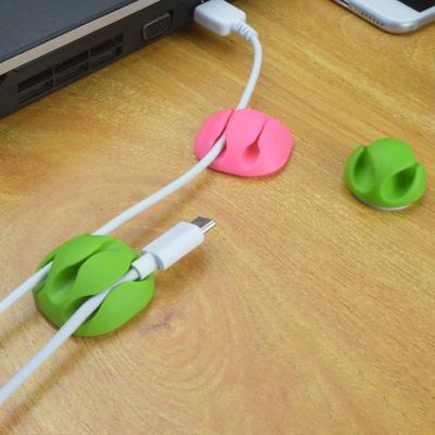 1 Set Small Cable Organizer Easy Use TPR Compact Portable Multifunctional Wire Holder Clip Tie for Daily Use