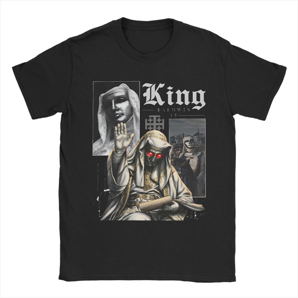 King Baldwin IV Ascendant Graphic Printed T Shirts Unisex Women Pure Cotton Tee Shirt Clothing
