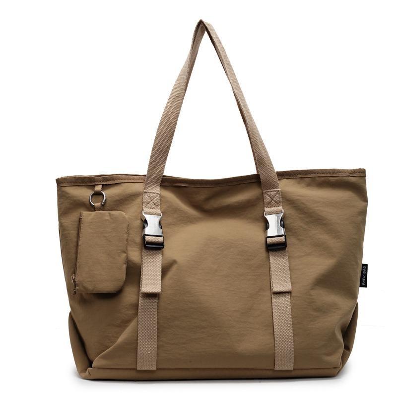 Bolsa de lona de grande capacidade feminina versátil tendência Harajuku estilo tooling funcional bolsa mensageiro bolsa de ombro de estudante