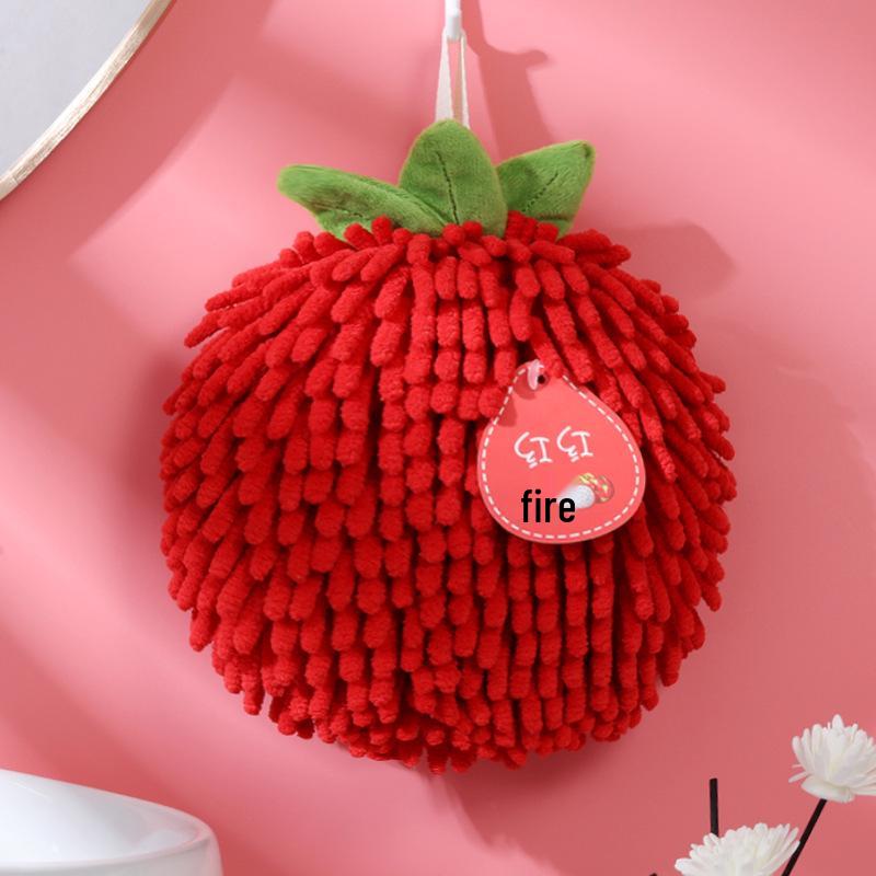 Chenille Fruit Hand Towel: Absorbent, Quick-Dry, Creative Kitchen Hanging Wipe
