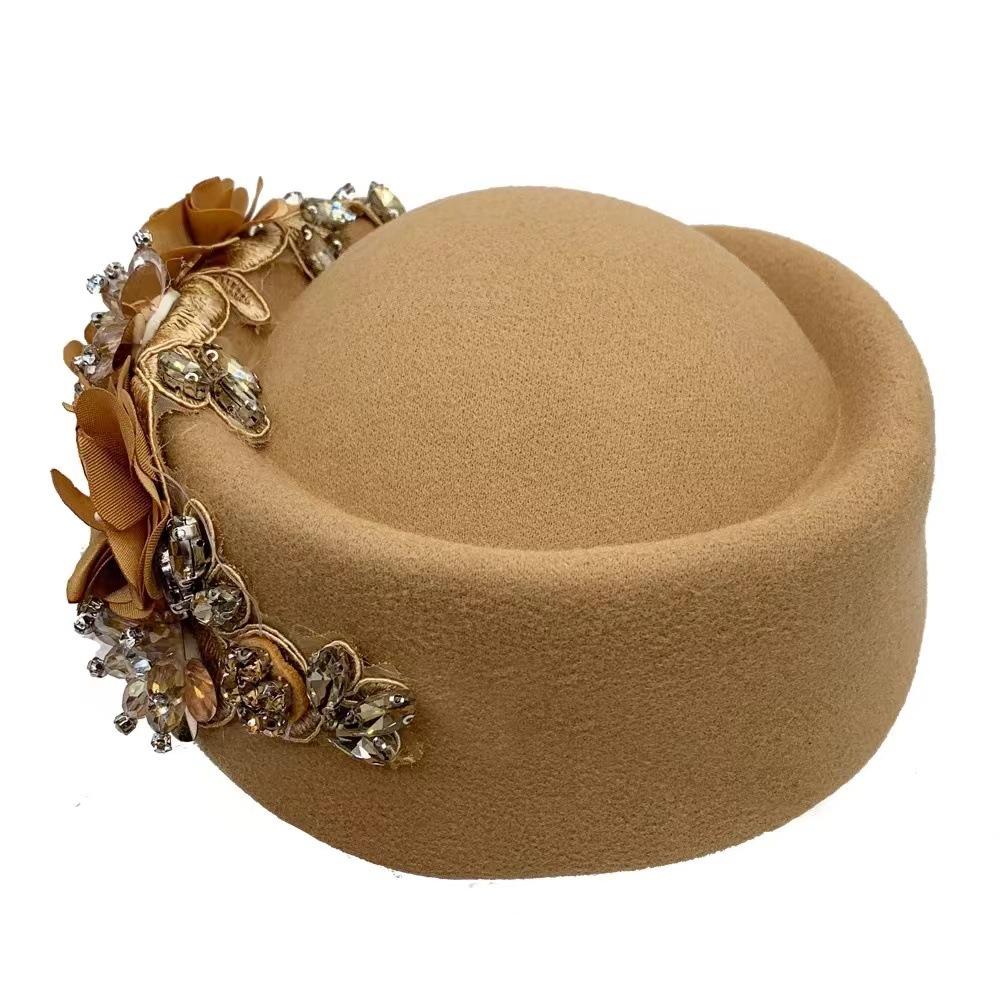 Retro Wedding Hat Cocktail Evening Dancing Party Arabic Stewardess Cap Church Cosplay Caps