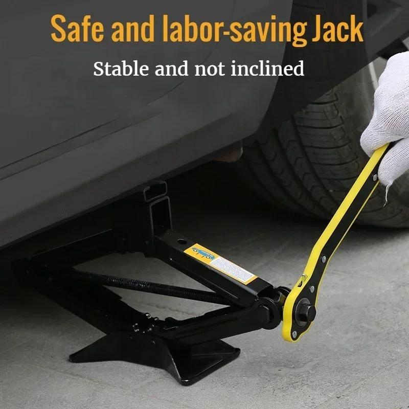 Car Jack Wrenches Car Jack Manual Jack Ratchet With Labor-Saving Handle Scissor Jack Garage Tire Wheel Lug Wrench Handle Amagi