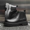 Chelsea Boots Herren High-Top Schuhe Schornstein Internet-Berühmtheit Baumwollschuhe Herbst und Winter trendige Herren Martin Boots Workwear Britischer Stil 2116-J