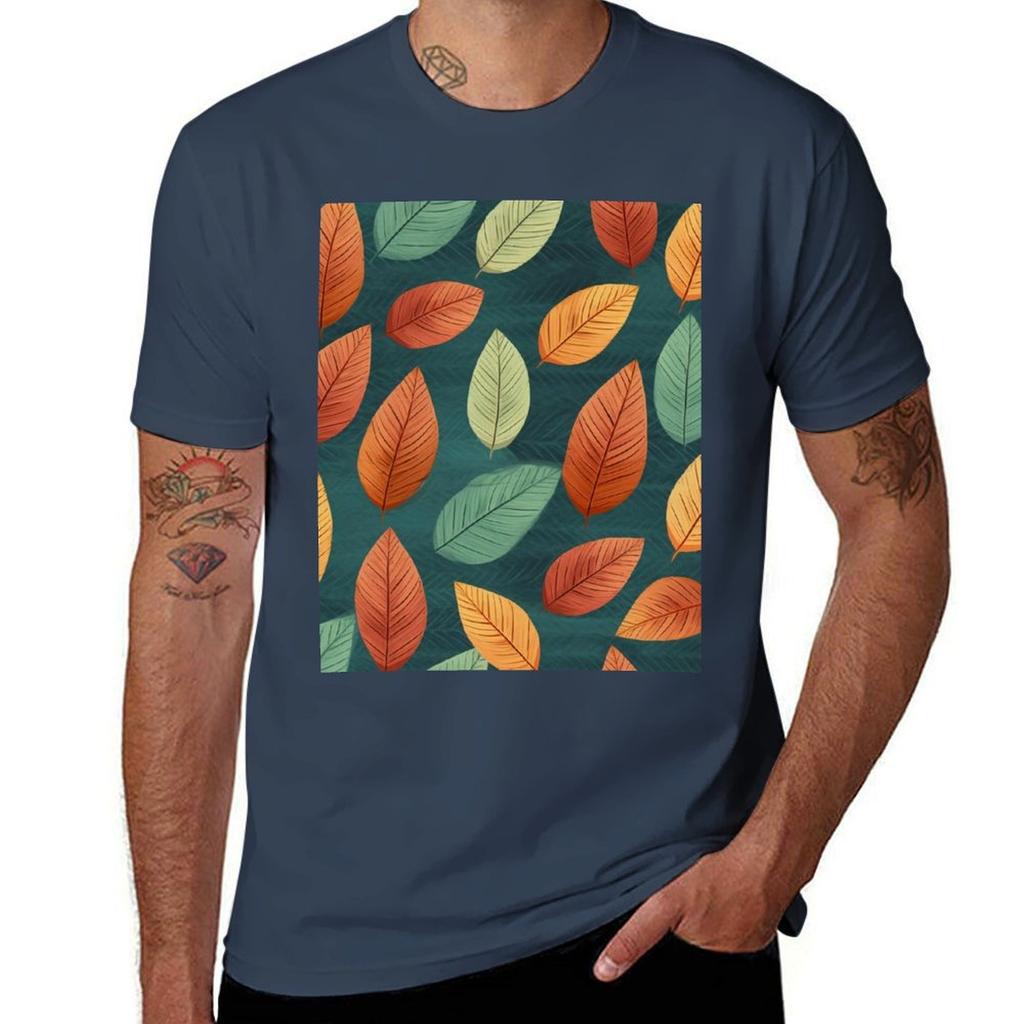 Blooming Foliage Leaves Botanical Art Tshirt Odor Resistant Short Sleeve Top Tshirt