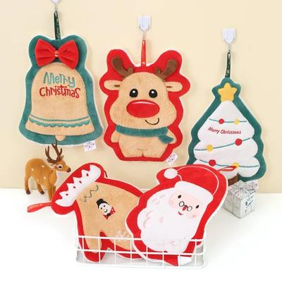 Christmas Hand Towel for Child Super Absorbent Microfiber Kitchen Towel High-efficiency Tableware Cleaning Towel Kitchen Tool