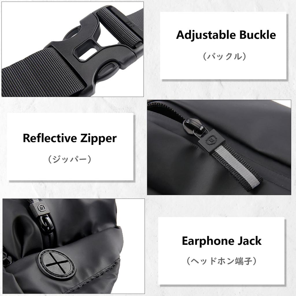 JEELAD Body Waist Sports Shoulder Crossbody Hip Bag for and Storage Bag, Pouch, Bag, Bag, Waterproof, Lightweight, Travel, Running, Work, Walking,