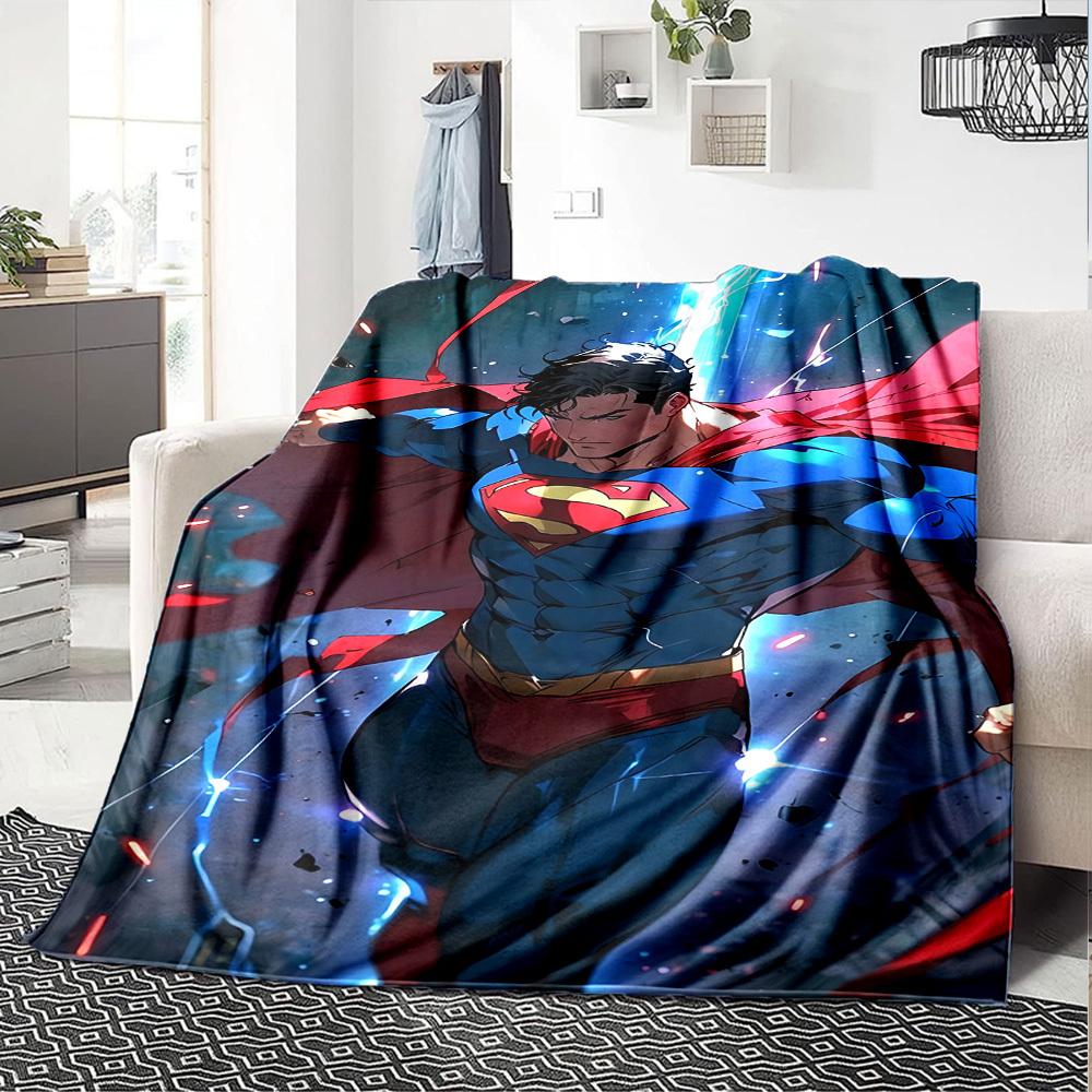 1pc Superman Flannel Blanket Soft Warm Throw for Home, Office, Travel, All-Season Cozy Bedding GiftL1084