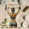 Retro Weightlifter Woman Tin Sign 20x30cm Gym Bar Metal Plaque Decor