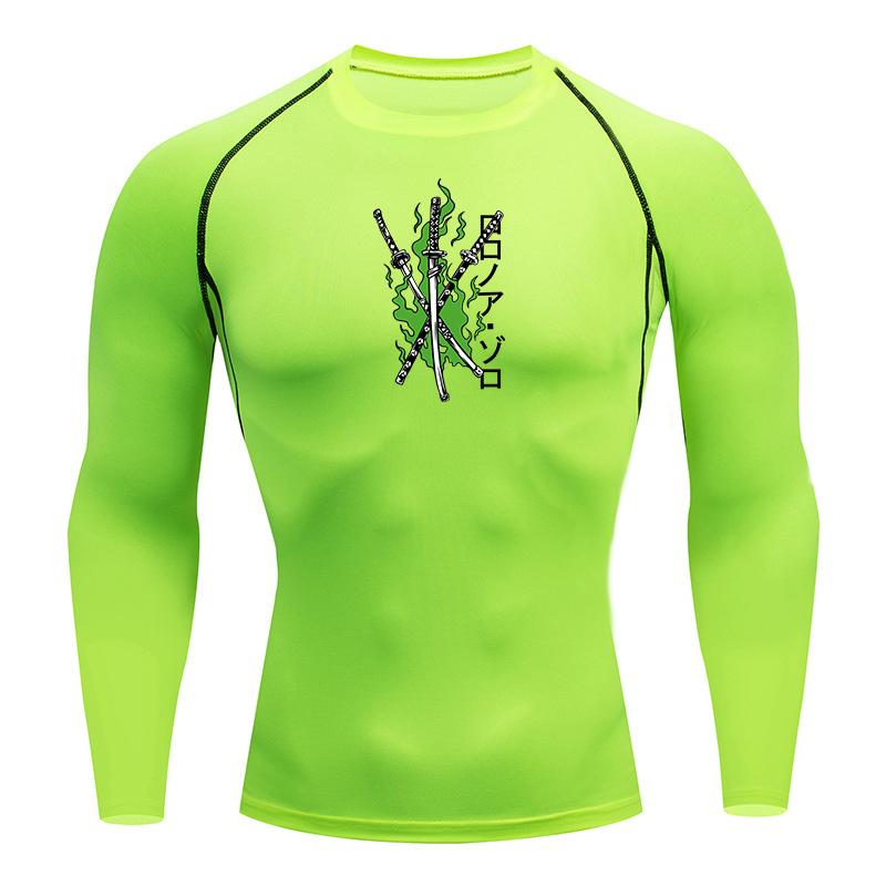 

Графічні компресійні футболки для чоловіків Атлетичні швидкосохнучі еластичні футболки Топи для тренажерного залу Тренувань Бігу Базові шари Нижня білизна Захист від натирання XXXL