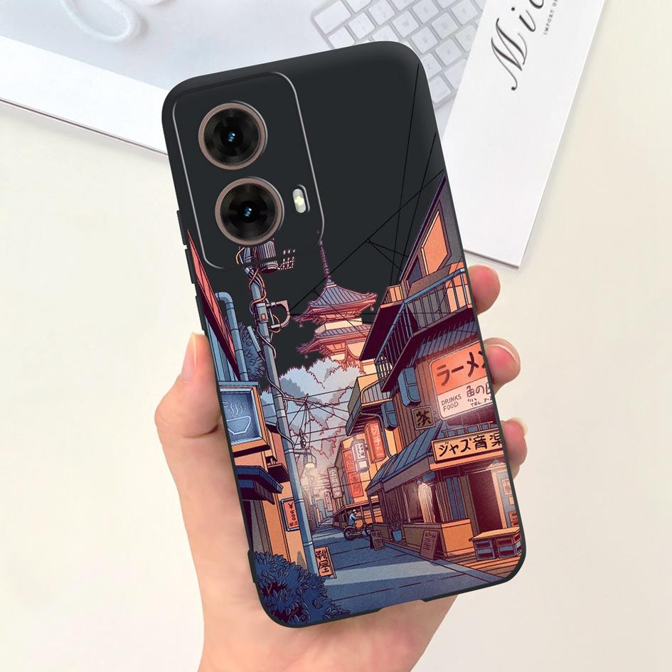 For Motorola Moto G85 5G Case 2024 Fashion Flower Marble Soft Silicone Camera Protection Phone Cover For Moto G85 XT2427-3 Coque