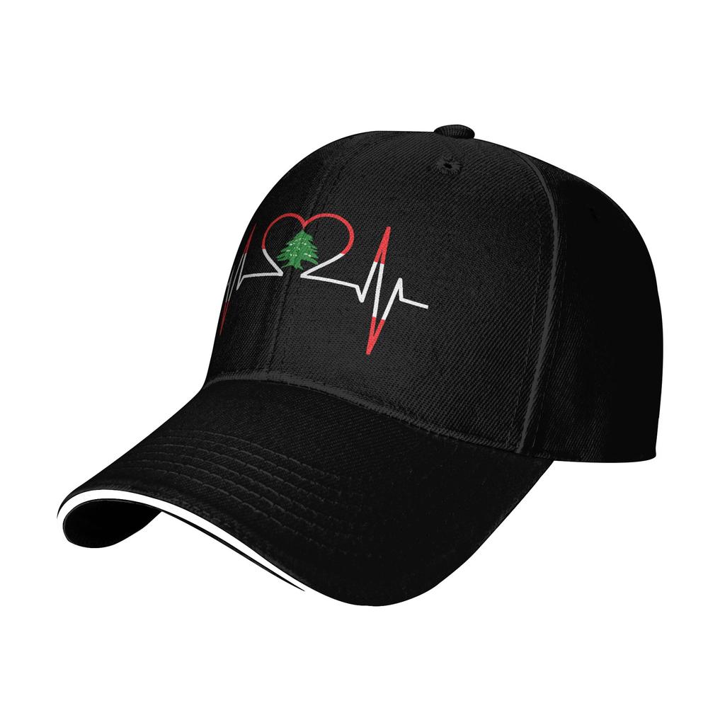 Spring Heartbeat ECG Lebanon Baseball Cap Lebanese Country Flag Outdoor Sport Fitted Sun Hip Hop Hats Couple Women Baseball Caps