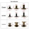 Stainless Steel Male-Female Bag Screw with Pure Copper Buckle and Flat Head Rivet Lock Accessories