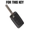 Silicone 3 Button Flip Key Case Remoter Cover Key Fob Pocket For PEUGEOT 107 307 308 406-408
