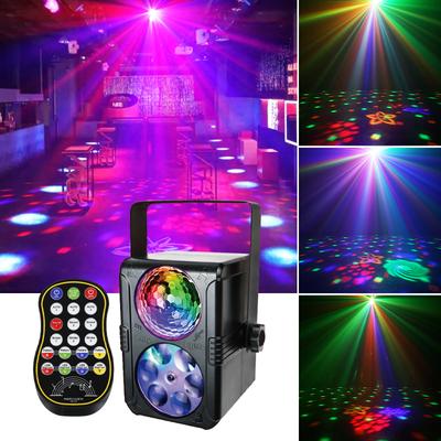 LED Projection Stage Lighting RGBW Mini DJ Disco Laser Party Lights Remote Control USB Plug Christmas Wedding Home Club Decor