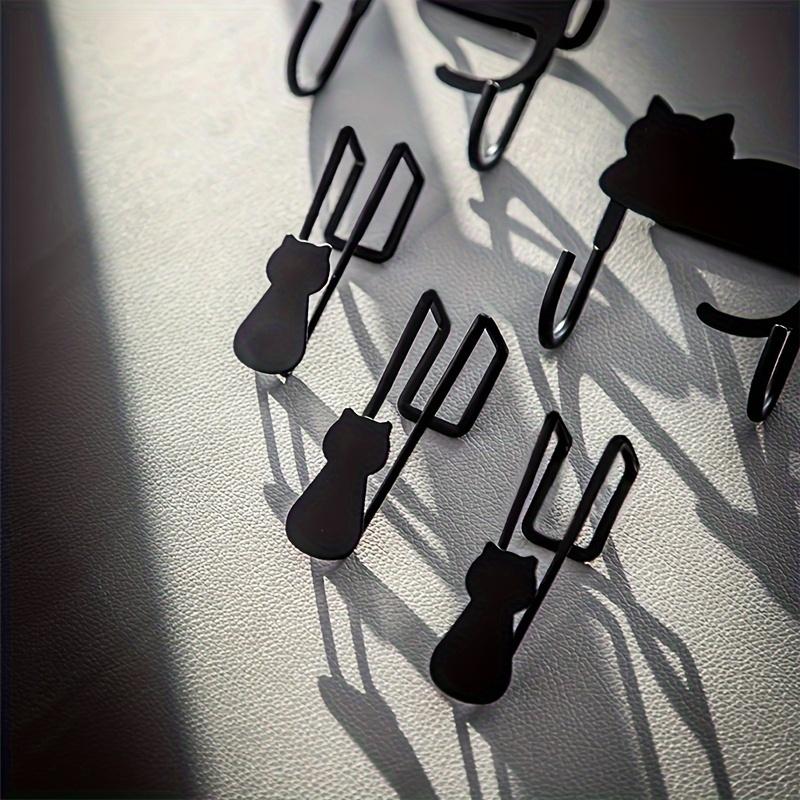 1Pc Cat-Shaped Sturdy Cast Iron Hooks Designed to Hang Over Doors - Easy to Install, for Hats, Towels, Wallets, And Robes Home Organizer