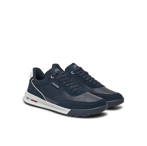Мужские кроссовки Tommy Hilfiger Retro runner mix rwb fm0fm05371 granatowy